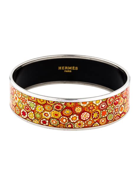 Hermes wide enamel bangle